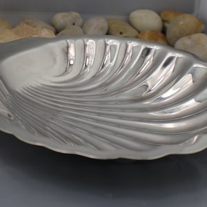 Vintage ONEIDA Silverschmiedes Muschelförmige Candy / Bon Bon-Schale, 2er-Set Vintage Art Deco Footed Bowl NY