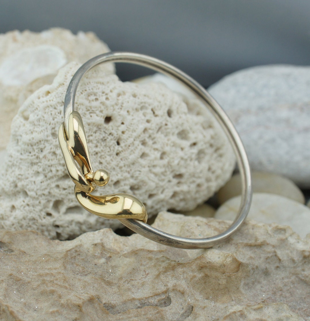 アクセサリー Vintage Silver&Gold Combi Bangle 750 925 il_1080xN.3620260800_ewlp.jpg