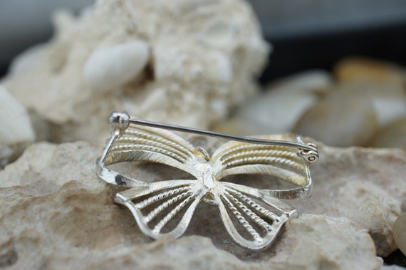 925 Sterling Silver A*D Bow Butterfly Vintage Jew… - image 4