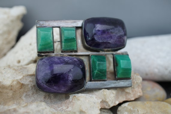 Vintage 925 Mexico Sterling Silver Turquoise Amet