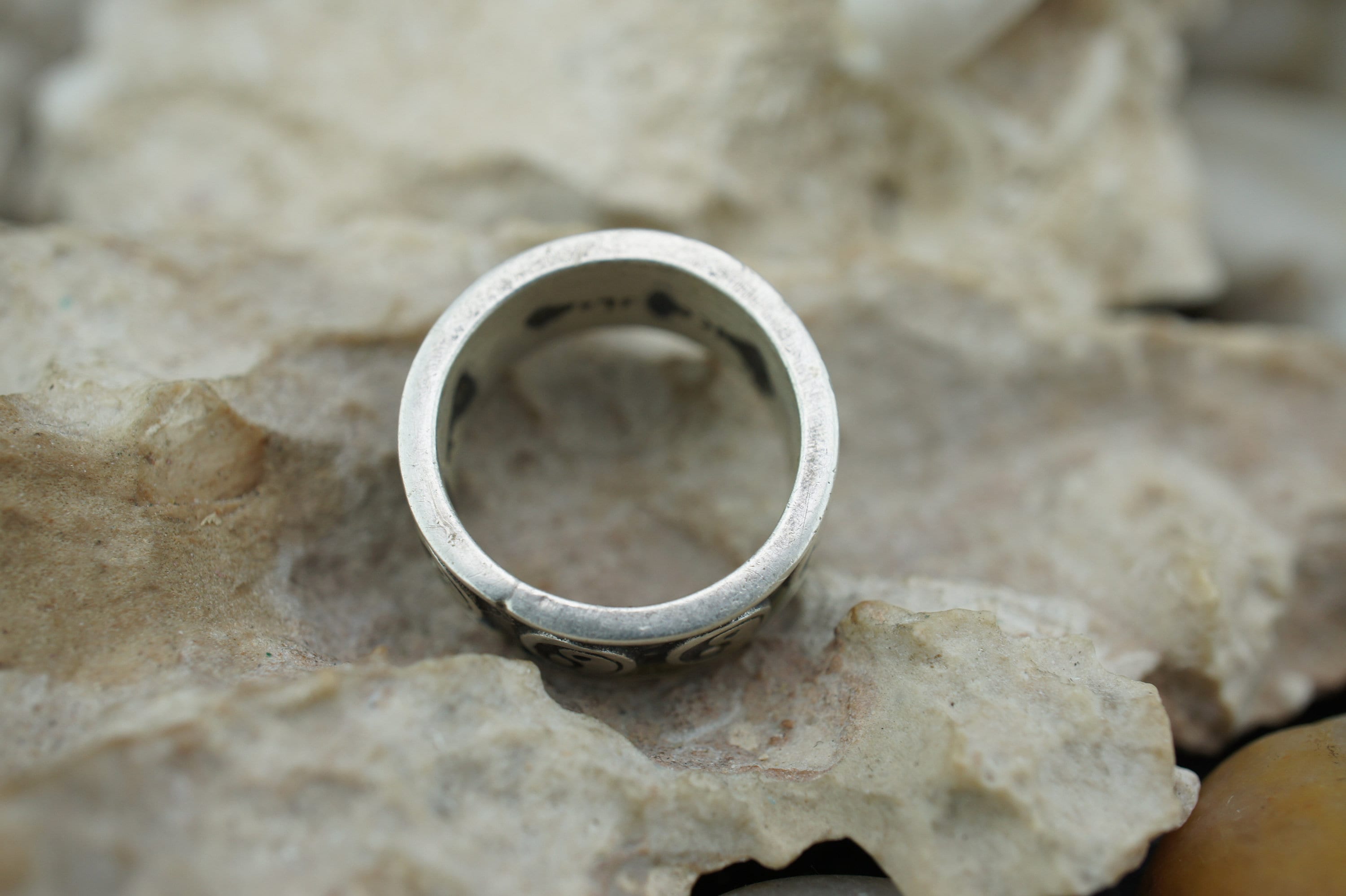 Vintage 925 Sterling Silver Mexico Ring Size 5 Yin Yang