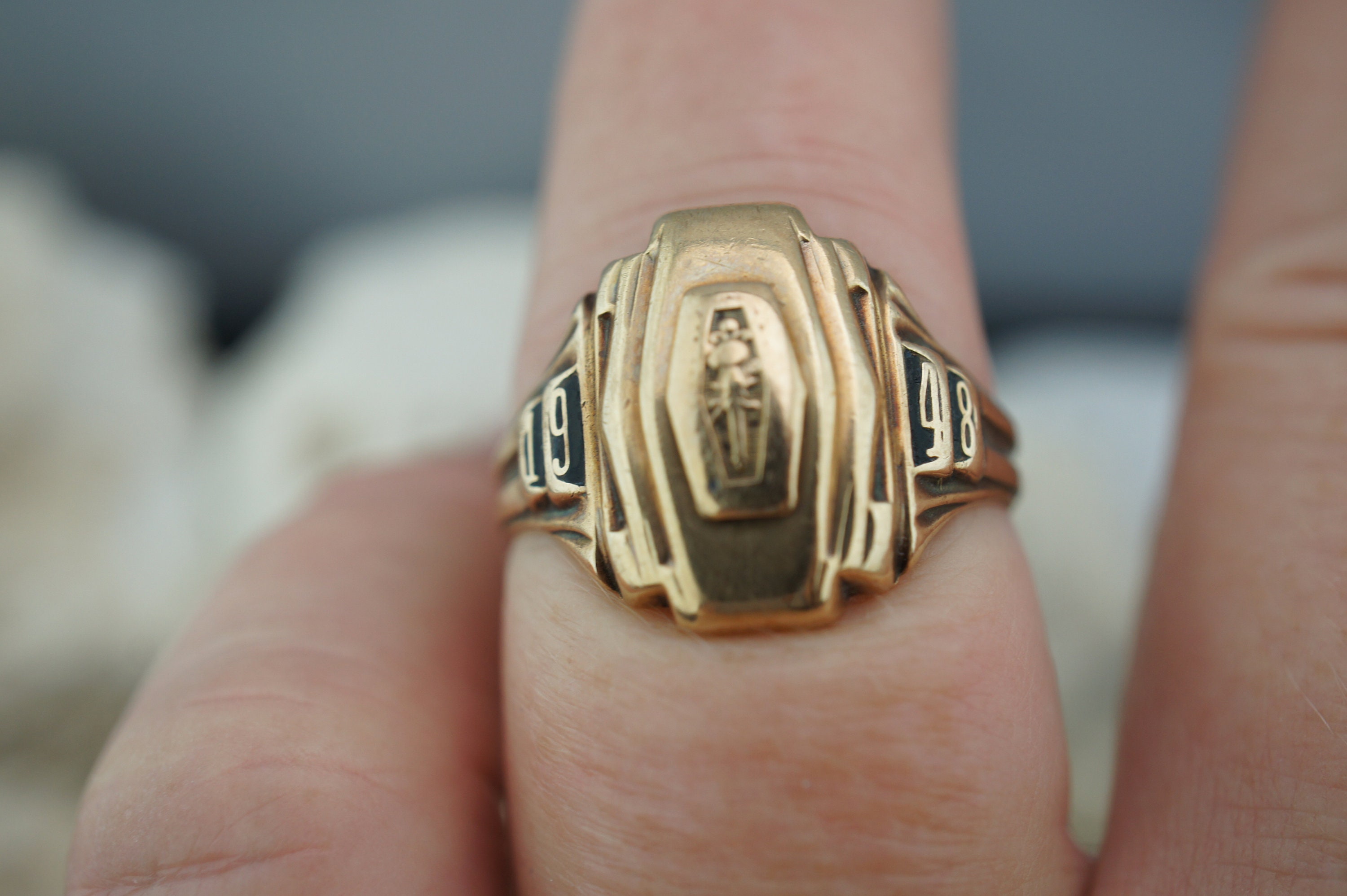 Vintage Art Deco Jewelry Balfour 10k Yellow Gold 1948 GTM Vintage Art Deco Jewelry Balfour 10k Yellow Gold 1948 GTM