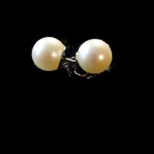 Solid Gold  Bolt Stud Earrings 14k solid White Gold with Genuine Mother of Pearl White Freshwater Fashion Earrings Adult Child Baby