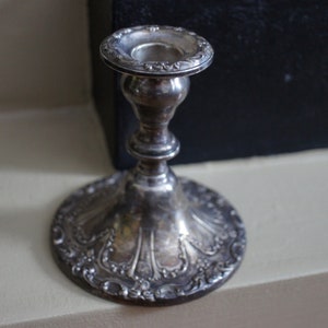 Vintage Sterling Silver Candle Holders Candle Bar Candlestick Weighted Hollowware Gorham 749  OF