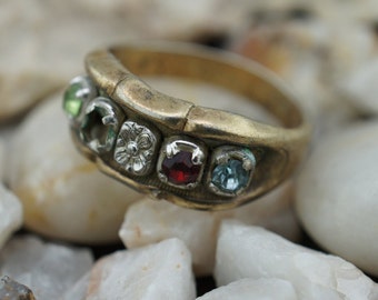 STERLING SILVER 925 Vintage Ring Size 6 carved ornament knot loop Cocktail Statement band Art Deco Jewelry st523