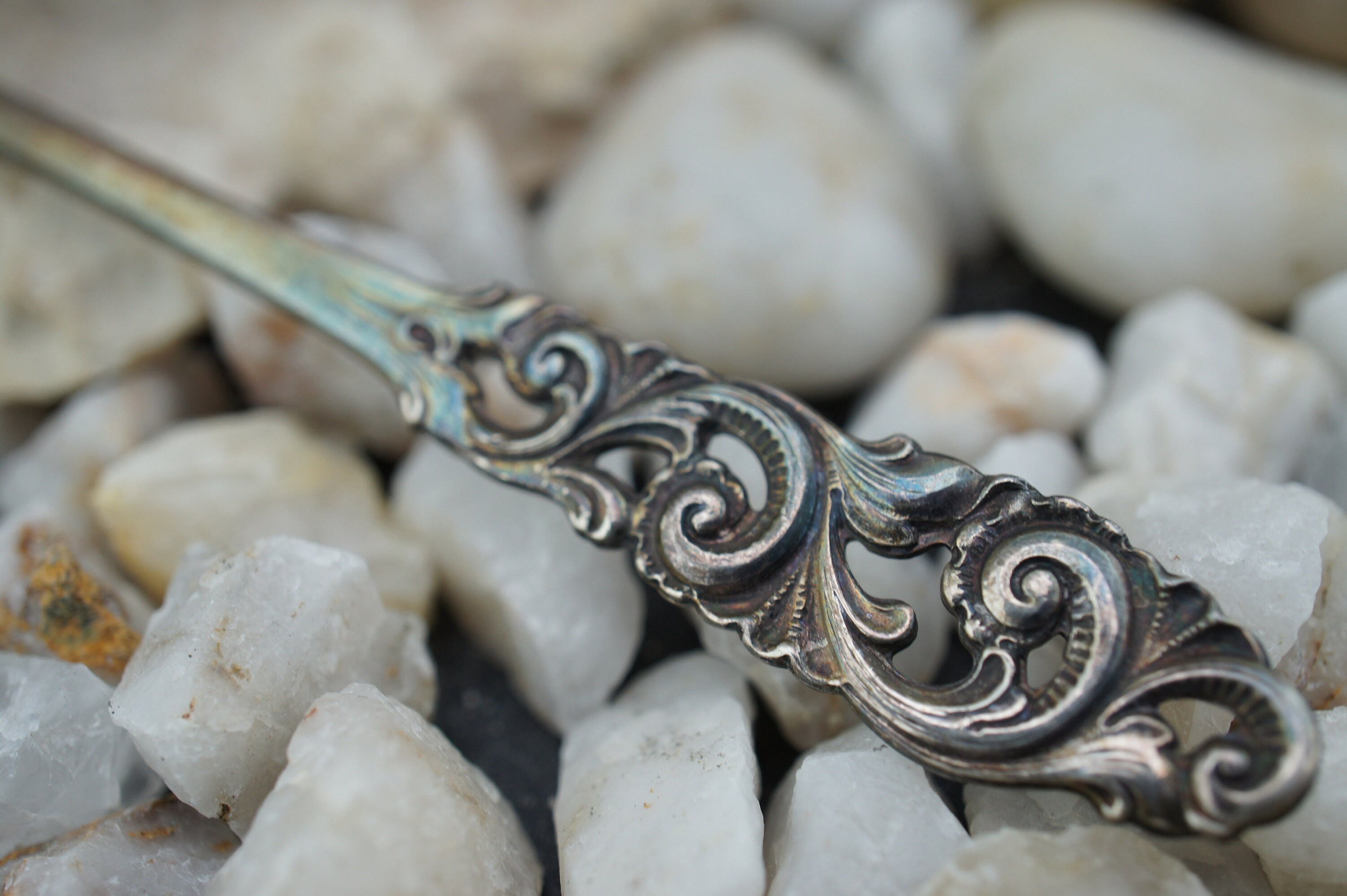 Vintage Sterling Silver Pickle / Olive Fork Marthinsen 830S Etsy