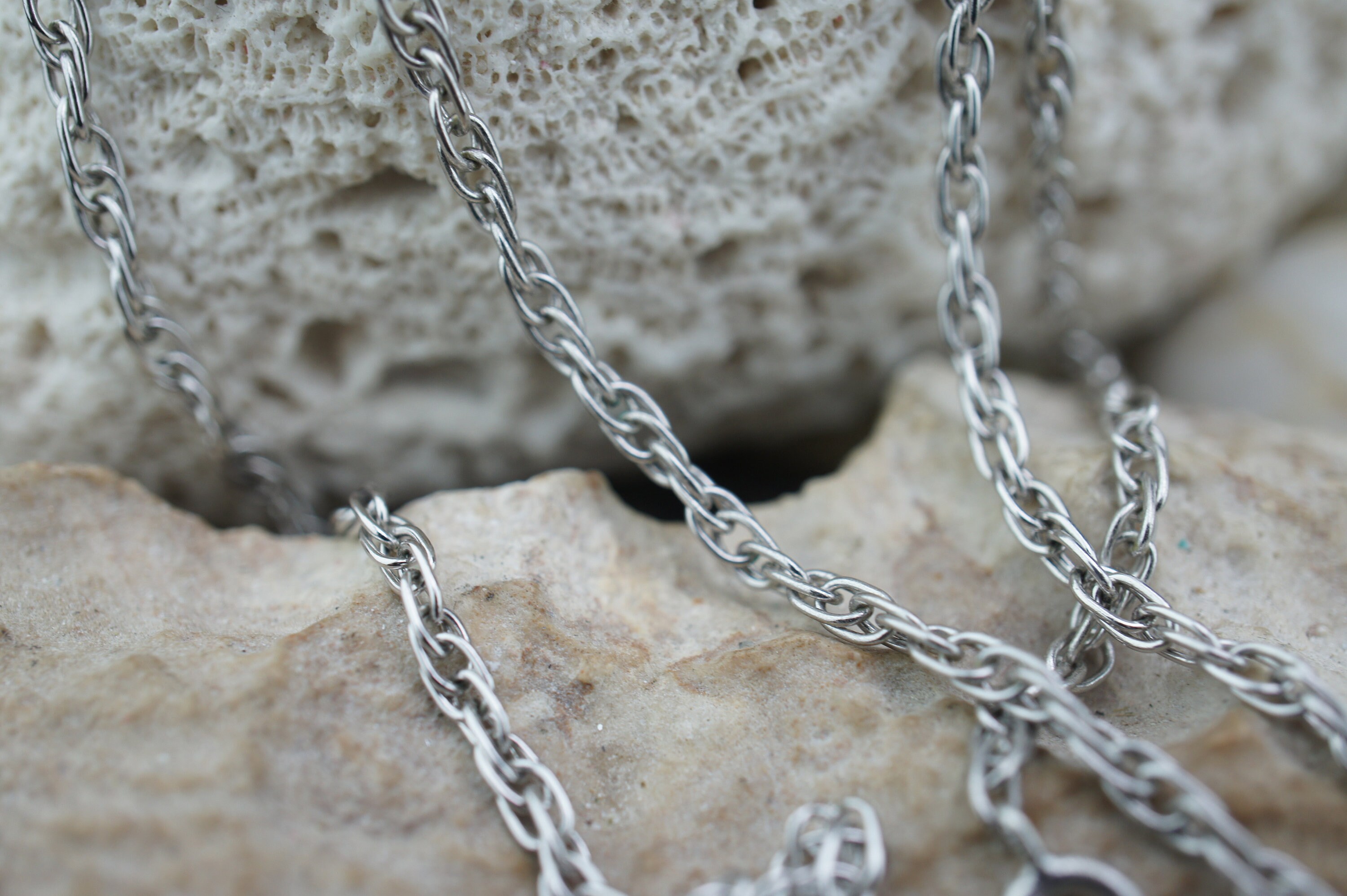 スターリングシルバー925チェーン ヴィンテージ エレガント アールデコ