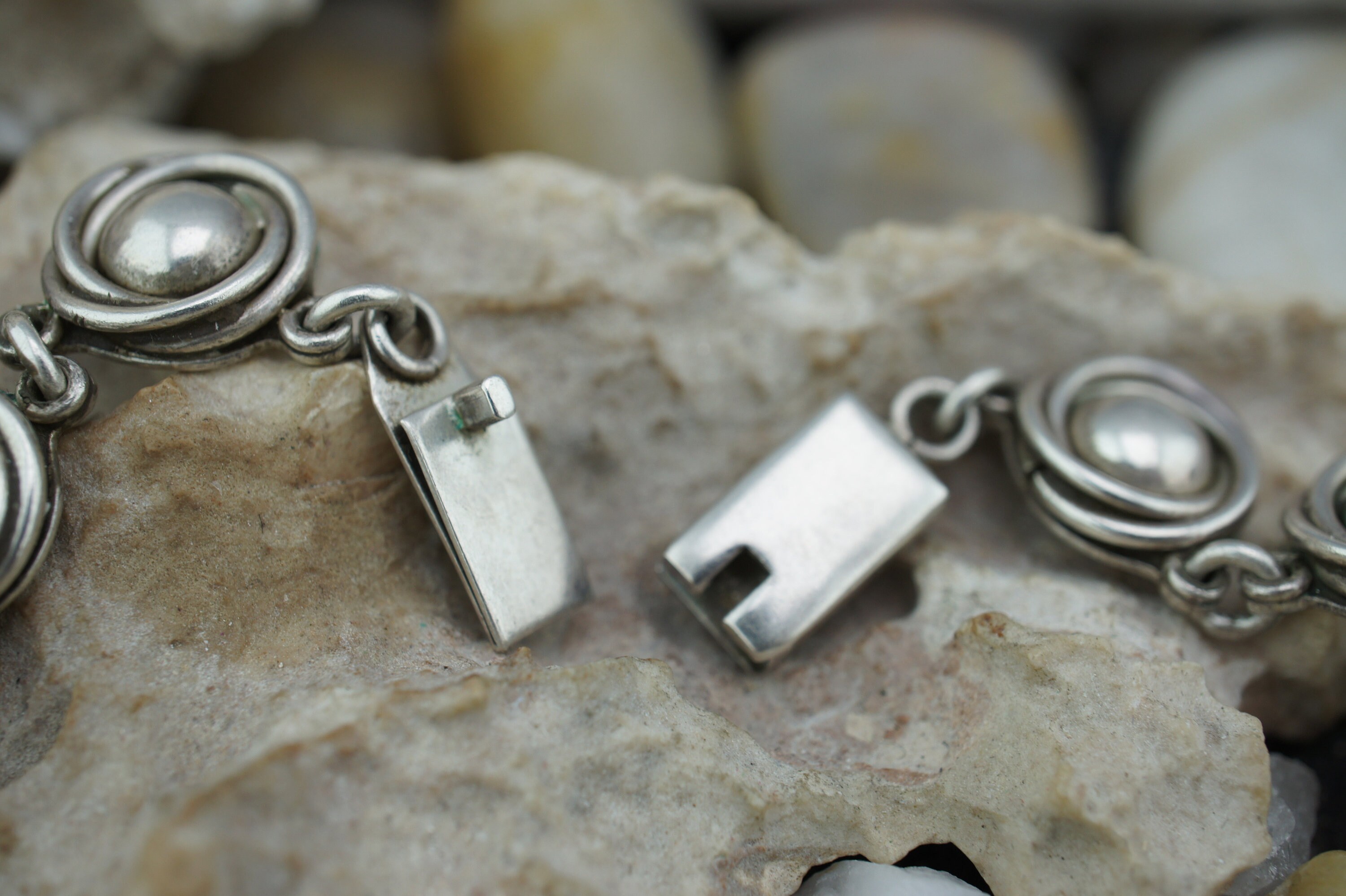 925 silver メキシコ sterling ユニセックス　シルバー Mexico 925 Sterling Silver TV-159 Necklace Choker Half Orb Links