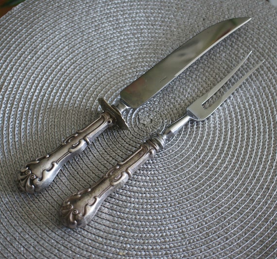 Sterling silver carving set clearance