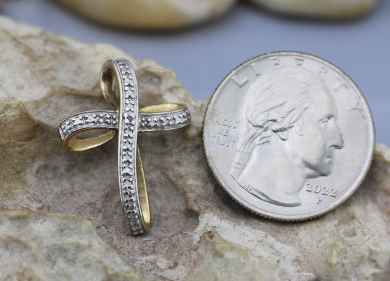 Vintage Art Deco Pendant  Sterling silver cross  … - image 3