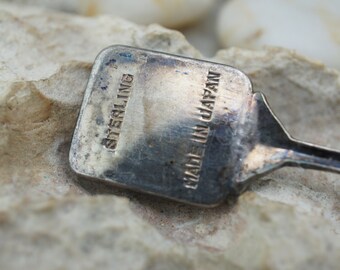 Vintage Sterling Silver 925 Serving Spoon Silverware Setting