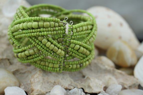 Bracelet Green Stones Art Deco Jewelry Dimensionl… - image 4