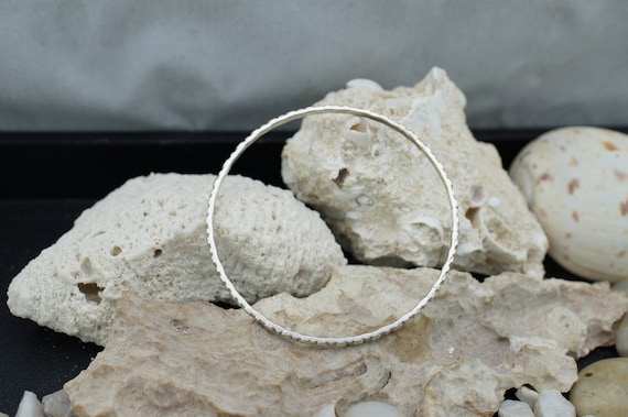 925 Sterling silver handmade bangle solid 925 bra… - image 5