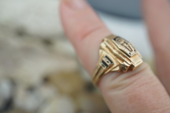 Vintage Art Deco Jewelry Balfour 10k Yellow Gold 1949 Woodrow