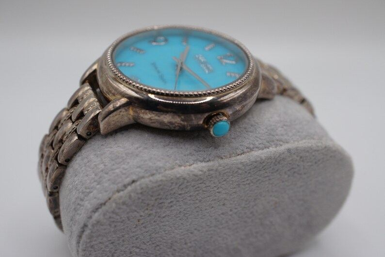 Vintage Wrist Beauty Turquoise Ecclissi Sterling Silver Ladies Etsy