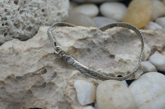アクセサリー vintage silver925 snake chain bracelet Vintage Bracelet Sterling Silver 925 Snake / Herringbone Chain