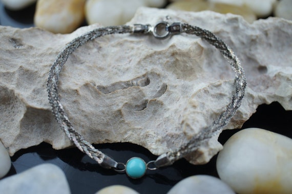 STERLING SILVER 925 Bracelet Italy 925 CG Vintage Art Deco Pigtail