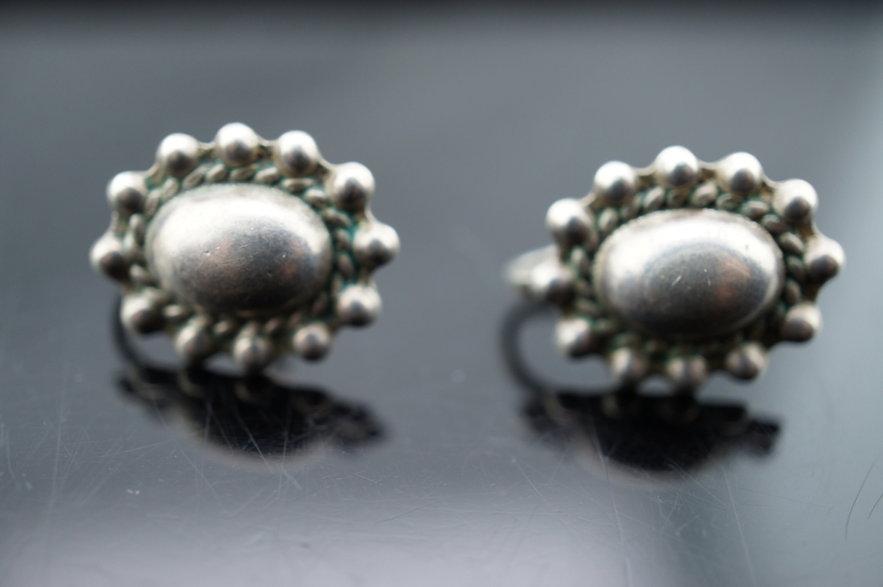 STERLING SILVER 925 Screw Back Oval Earrings Vintage Jewelry Etsy UK