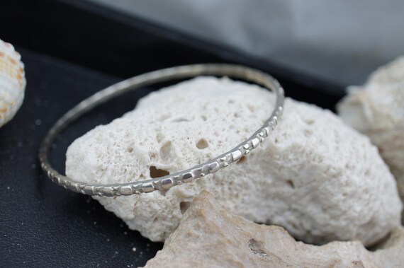 925 Sterling silver handmade bangle solid 925 bra… - image 4