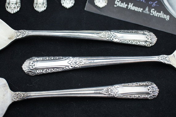 1777 Gram State House Sterling 925 Flatware Silverware Serving Set