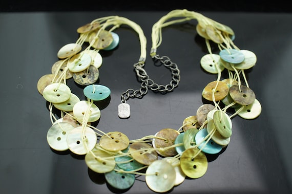 Vintage Art Deco Choker Necklace Chain Multi Stra… - image 1