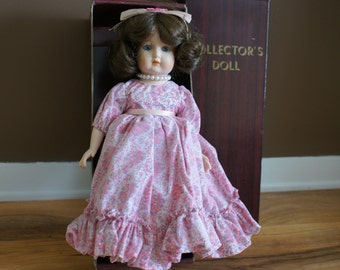 Vintage Artistic Doll porcelain collection  Porcelain Dolls made in Taiwan Doll 14'' Inch tall  Doll Collection pink dress A-307