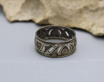 アクセサリー vintage silver 925 design ring ZXZX Vintage 925 Sterling Silver MOP Domed Ring 14.4g, 5.75s