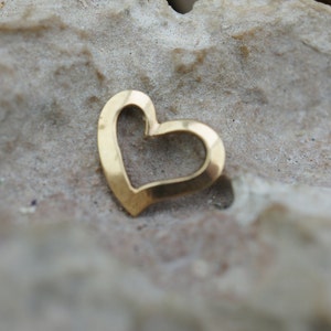 Solid Gold Pendant 14K Heart Gift Yellow Carved Art Deco Charm Chain Necklace Bracelet Z