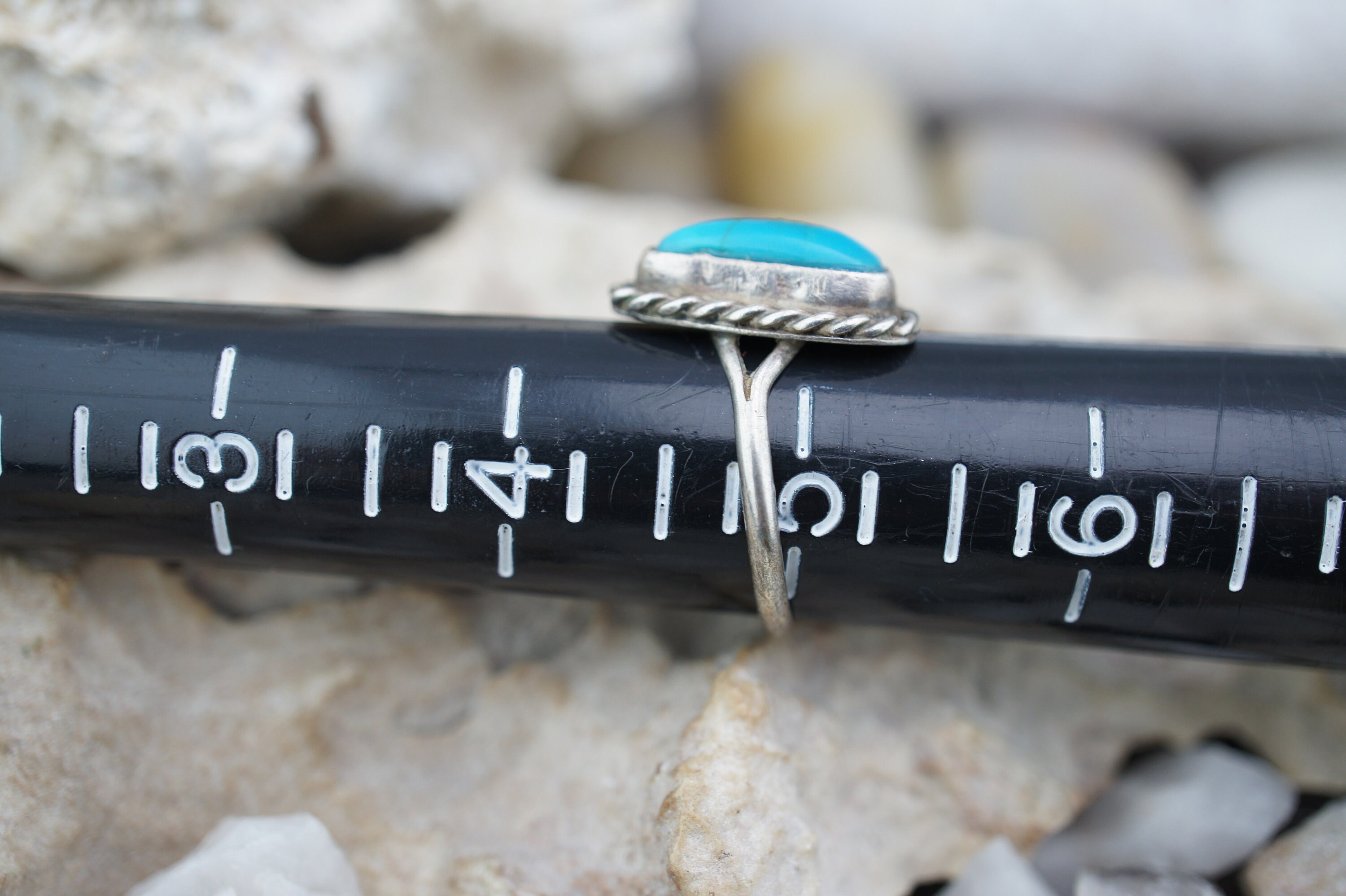 925 Sterling Silver Ring Native American Size 5 Band Gemstone Turquoise ...