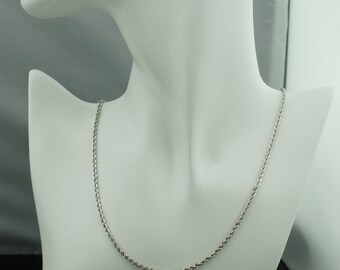 Collier Chaîne En Argent Massif 925, Maille Torsadée Art Nouveau, Occasion
