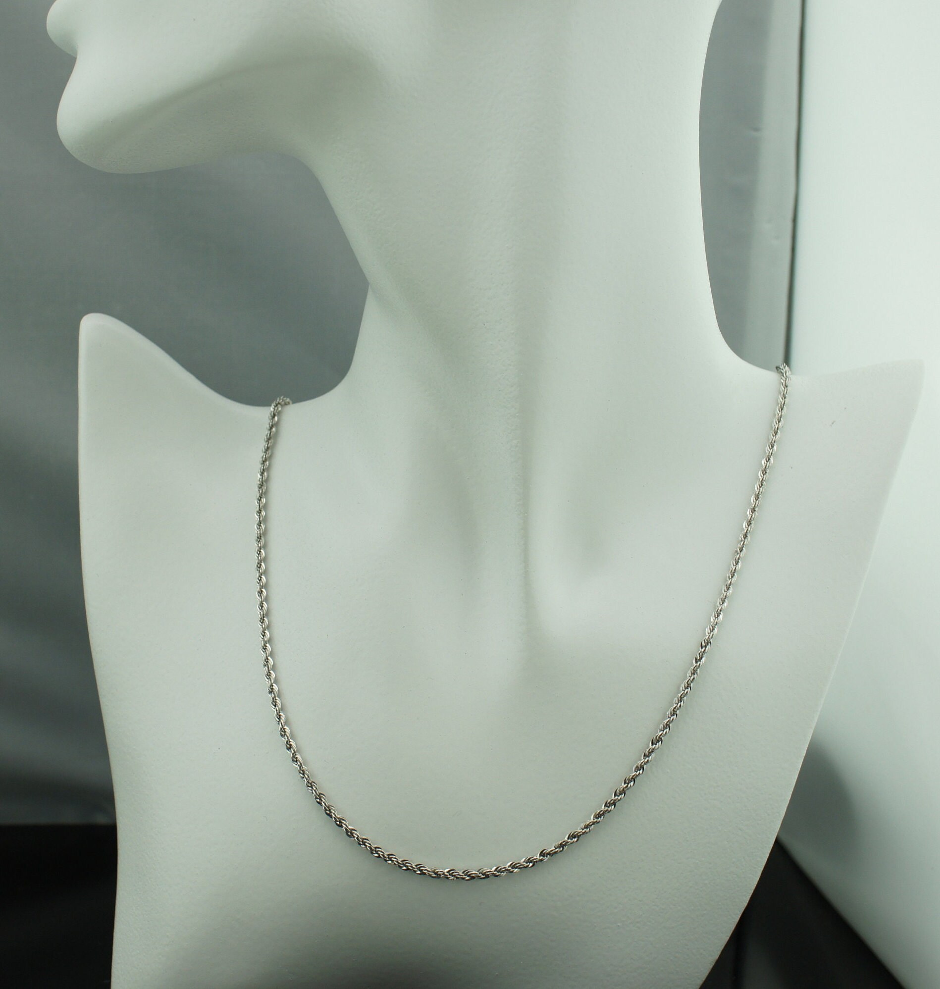 Collier Chaîne Art Déco En Argent Massif 925 - Ancien - Très Bon état