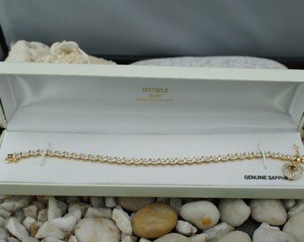 18k gold over sterling 2024 silver diamond accent bracelet