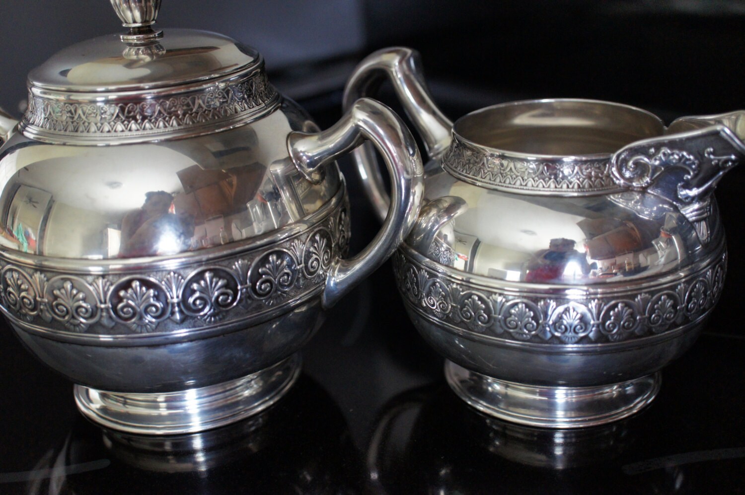 2 Piece Tea Set Gorham Pattern 1400 Sterling Silver 925 Hollow