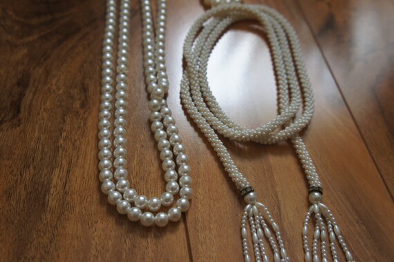 Estate Vintage Jewelry Necklace Set  Beaded  Hand… - image 3