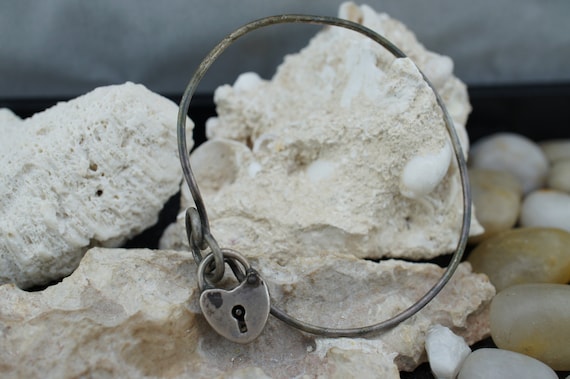 925 Sterling silver handmade bangle solid 925 bra… - image 1