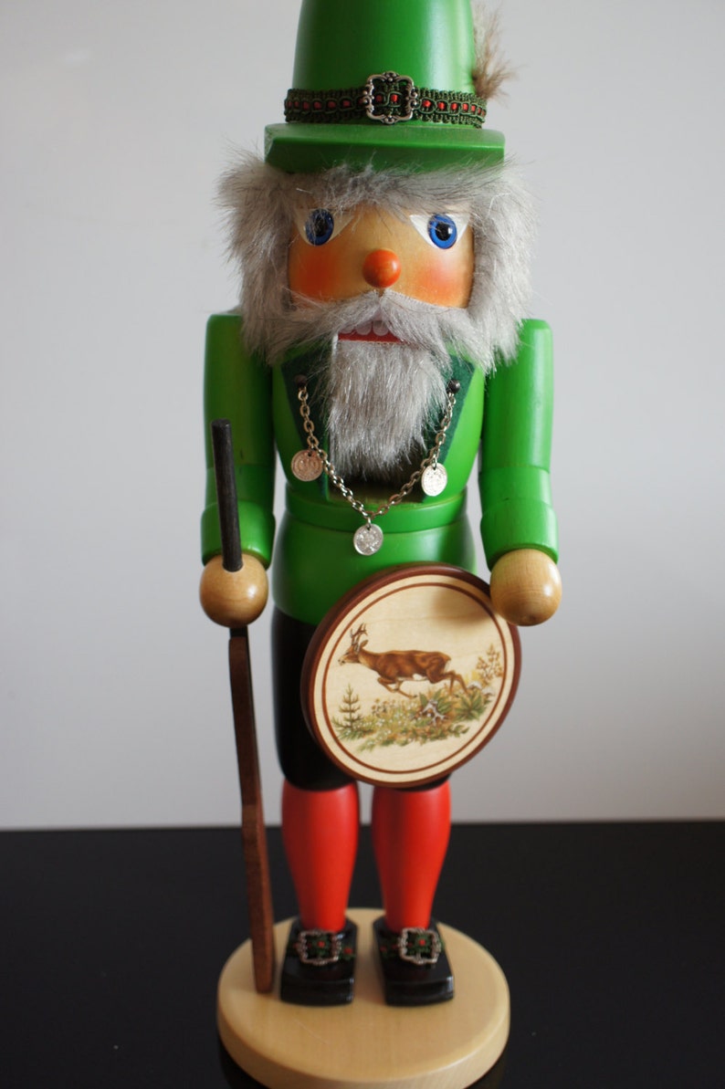 Vintage Rascher's Hunter deer Boy Nutcracker German 1950s