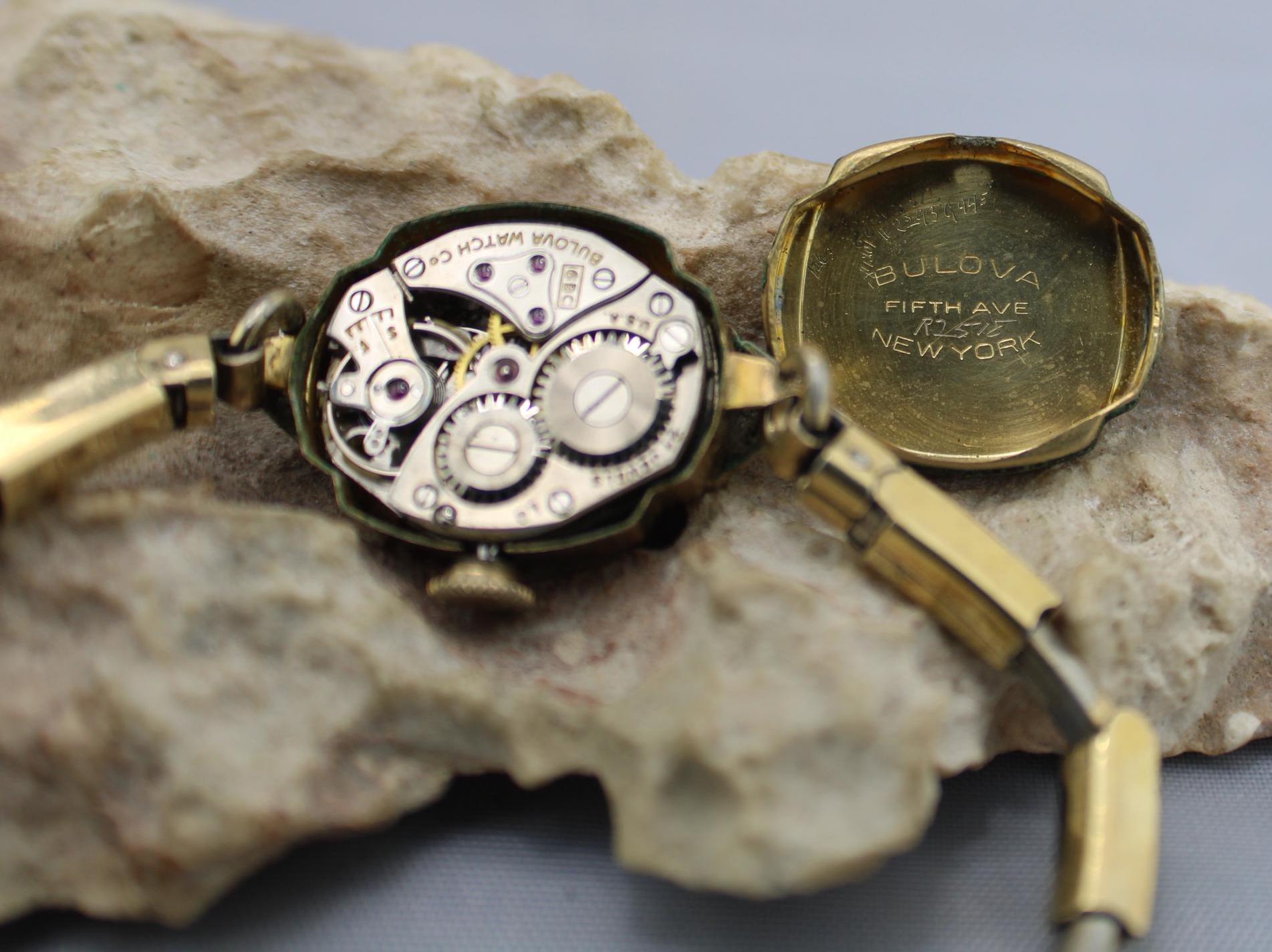 Watch Women Vintage Bulova 10k Gold Filled Top Ladies 