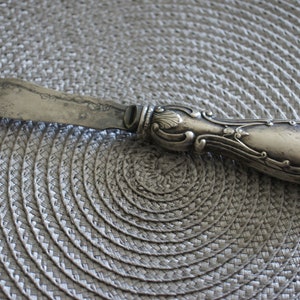 W.A. Sheffield England Sterling Handle Butter Knife Vintage 58 grams 7&#39;&#39; long FR