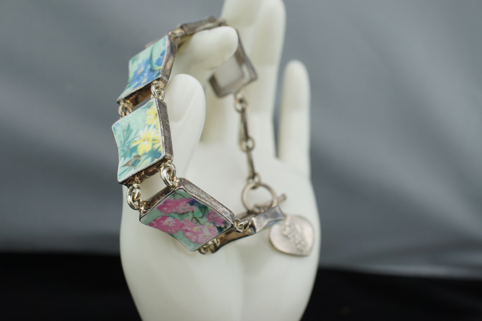 Sterling Silver Signed JSVR Jacqueline Smiley 950 Vintage Bracelet ...