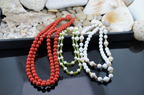 Necklaces Chain Set 3 Necklace Multistrand Beads … - image 5