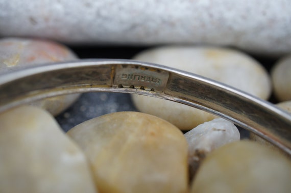 925 Sterling Silver Bangle Solid 925 Bracelet Vin… - image 3