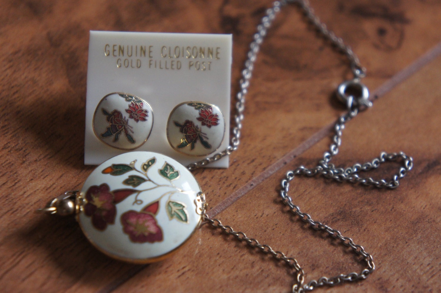 Estate Vintage Jewelry Chain Necklace Set Earrings Gold Etsy