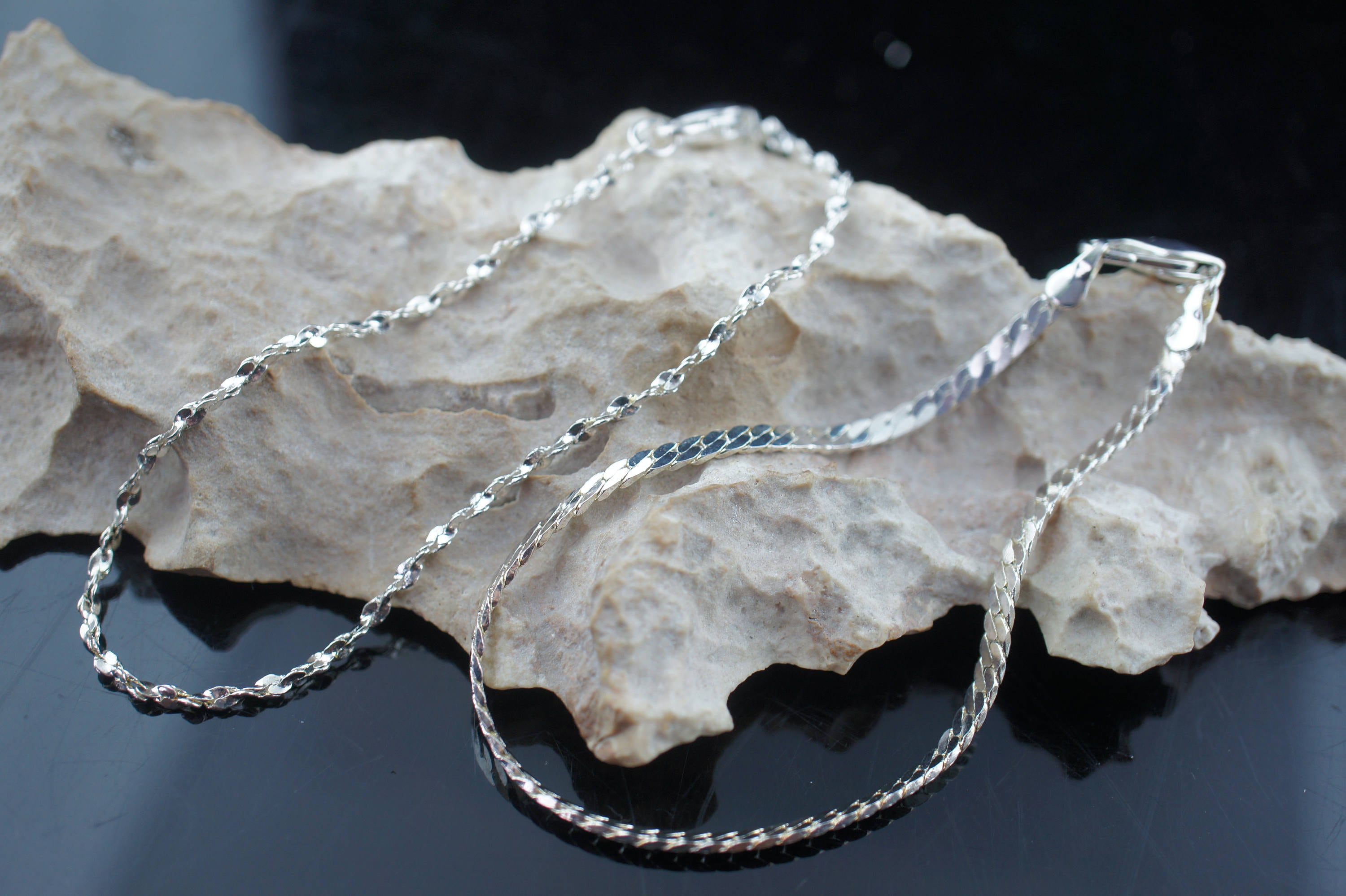 Rinc SP Lind Bracelet Vintage Art Deco Set 2 Bracelets Silver Tone