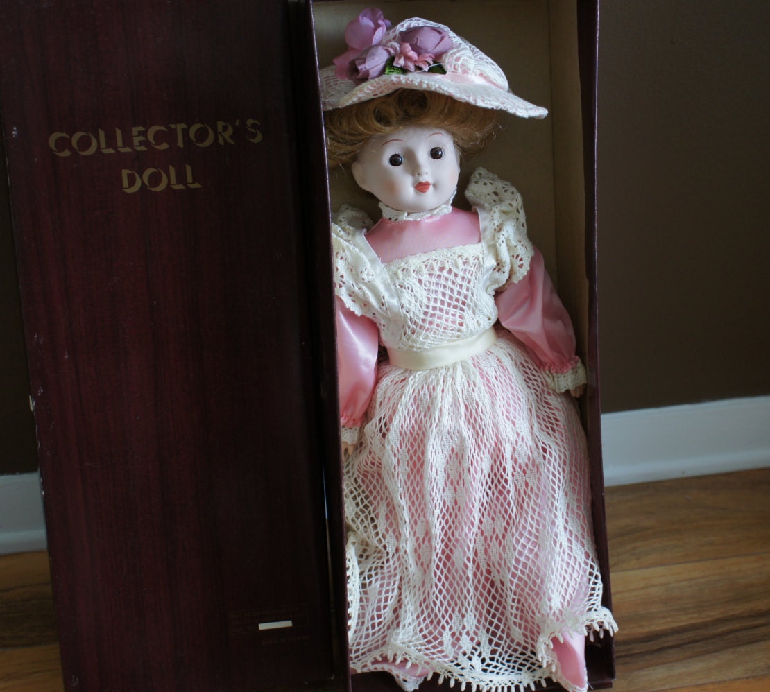 antique doll　ダスティピンク Vintage Artistic Doll Porcelain Collection Porcelain Dolls Made in
