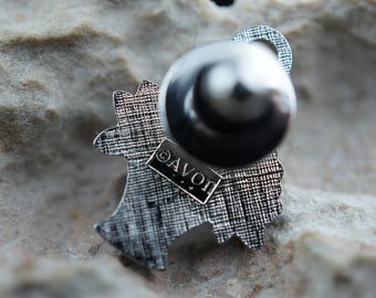 Broche Vintage Avon - Fleur Finement Striée En Relief, Couleur Or, état Impeccable