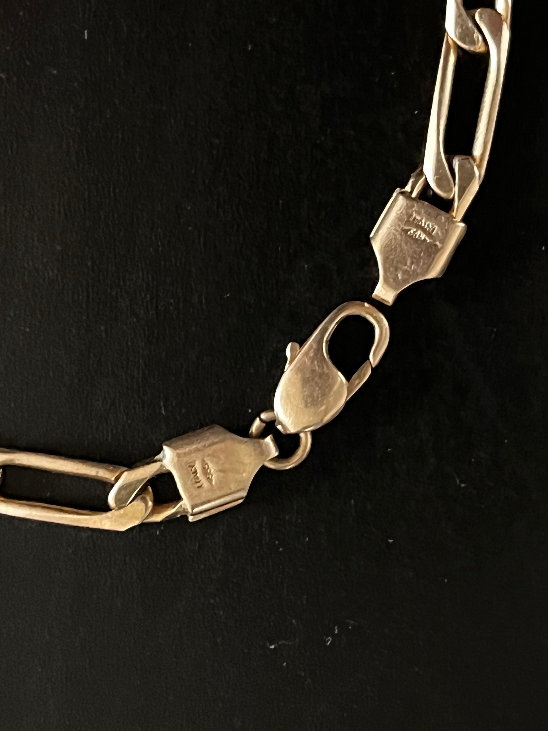イタリア製 585 ソリッドゴールド 14K ヴィンテージブレスレット 