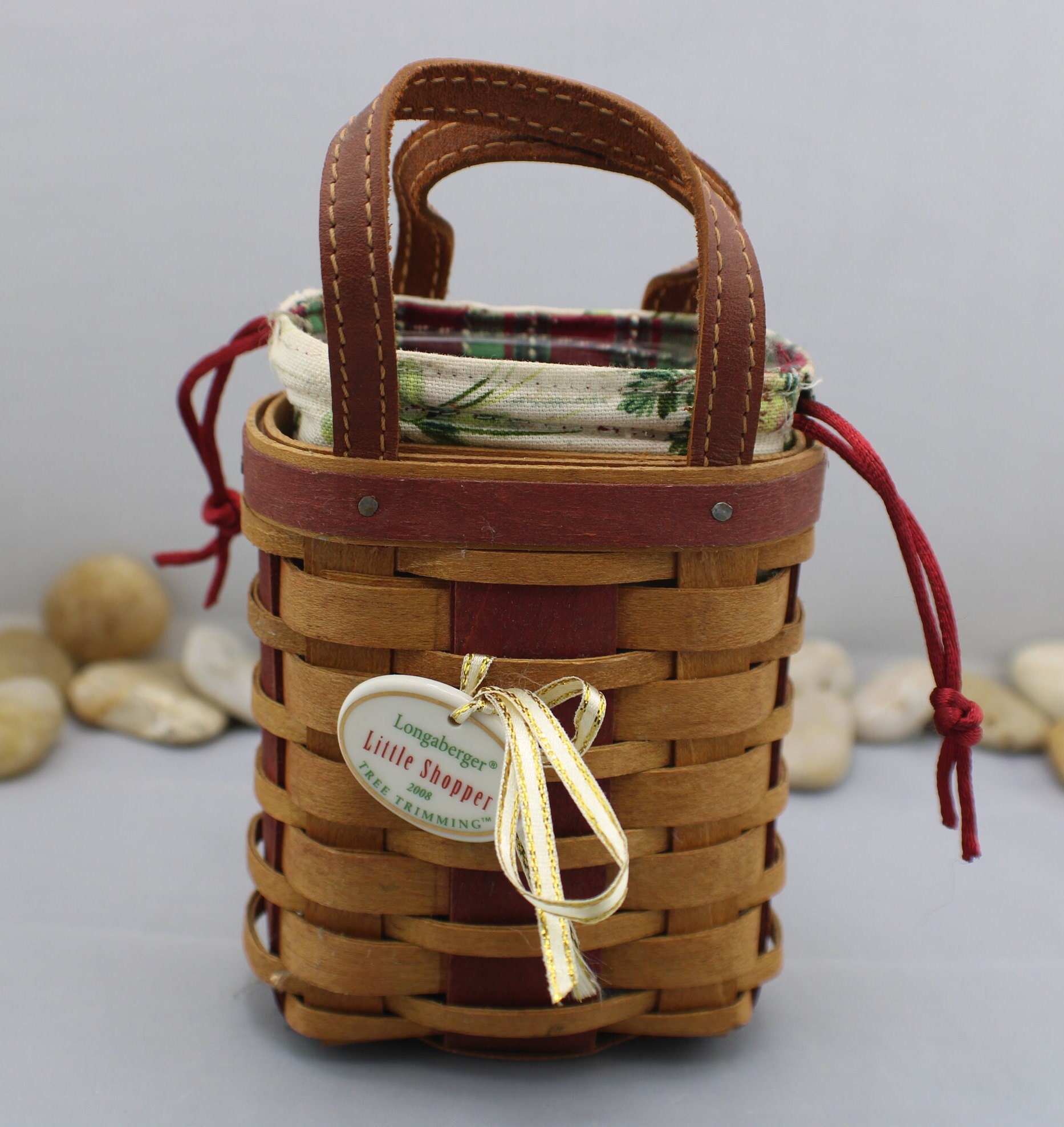 Longaberger Tree Trimming Collection 2008 Little Shopper Basket