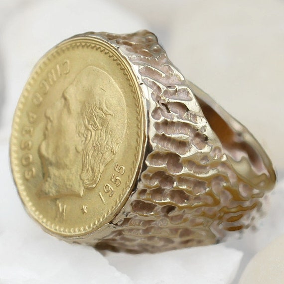 Mexican gold hotsell coin ring