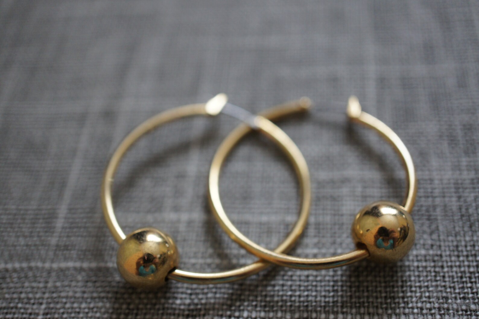 Vintage Jewelry Set of Hoop Earrings and Necklace Chain Etsy