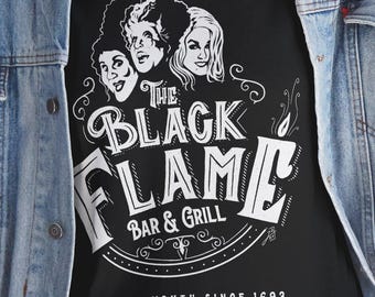 Camiseta inspirada en "The Black Flame Bar & Grill" de Hocus Pocus